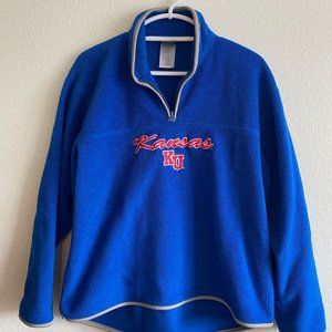 Vintage KU Jayhawk Quarter Zip Jacket